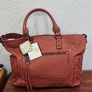 AIMEE KESTENBERG Women's Leather Tote Bag - Rust